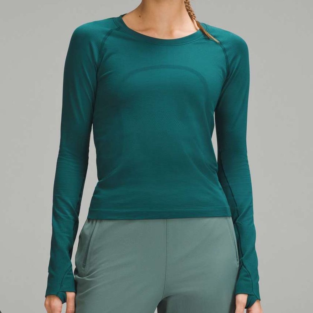 Lululemon Swiftly Tech Long-Sleeve Shirt 2.0 *Race Storm Teal 2 NWT in packaging